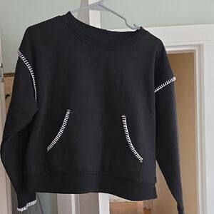 C&C California Black Sweatshirt with White Accents